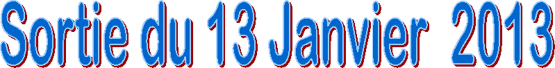 Sortie du 13 Janvier  2013