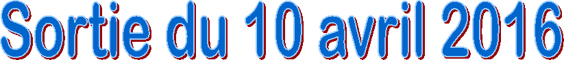 Sortie du 10 avril 2016