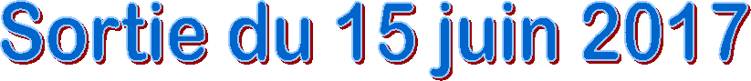 Sortie du 15 juin 2017