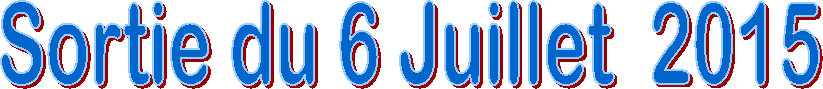 Sortie du 6 Juillet  2015