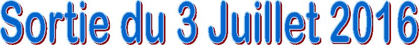 Sortie du 3 Juillet 2016