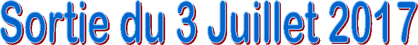 Sortie du 3 Juillet 2017