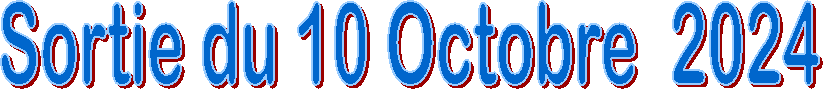 Sortie du 10 Octobre  2024
