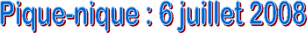 Pique-nique : 6 juillet 2008